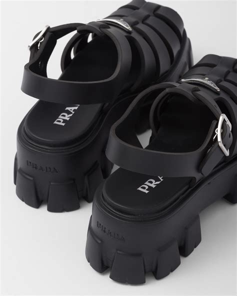 foam rubber sandals prada|Prada monolith sandals.